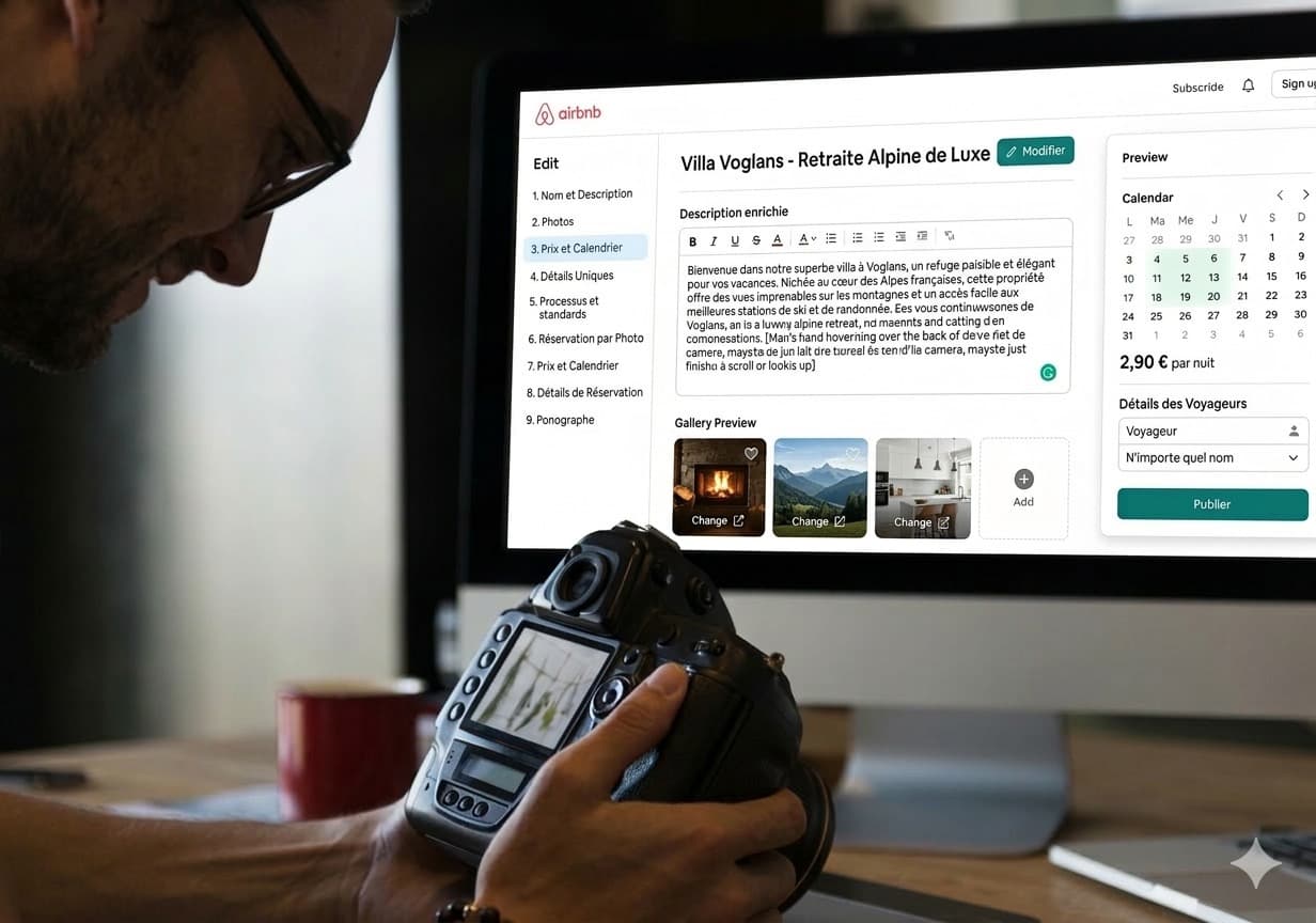 Rédaction d'annonce Airbnb optimisée pour la conversion par la conciergerie Hostra à Chambéry